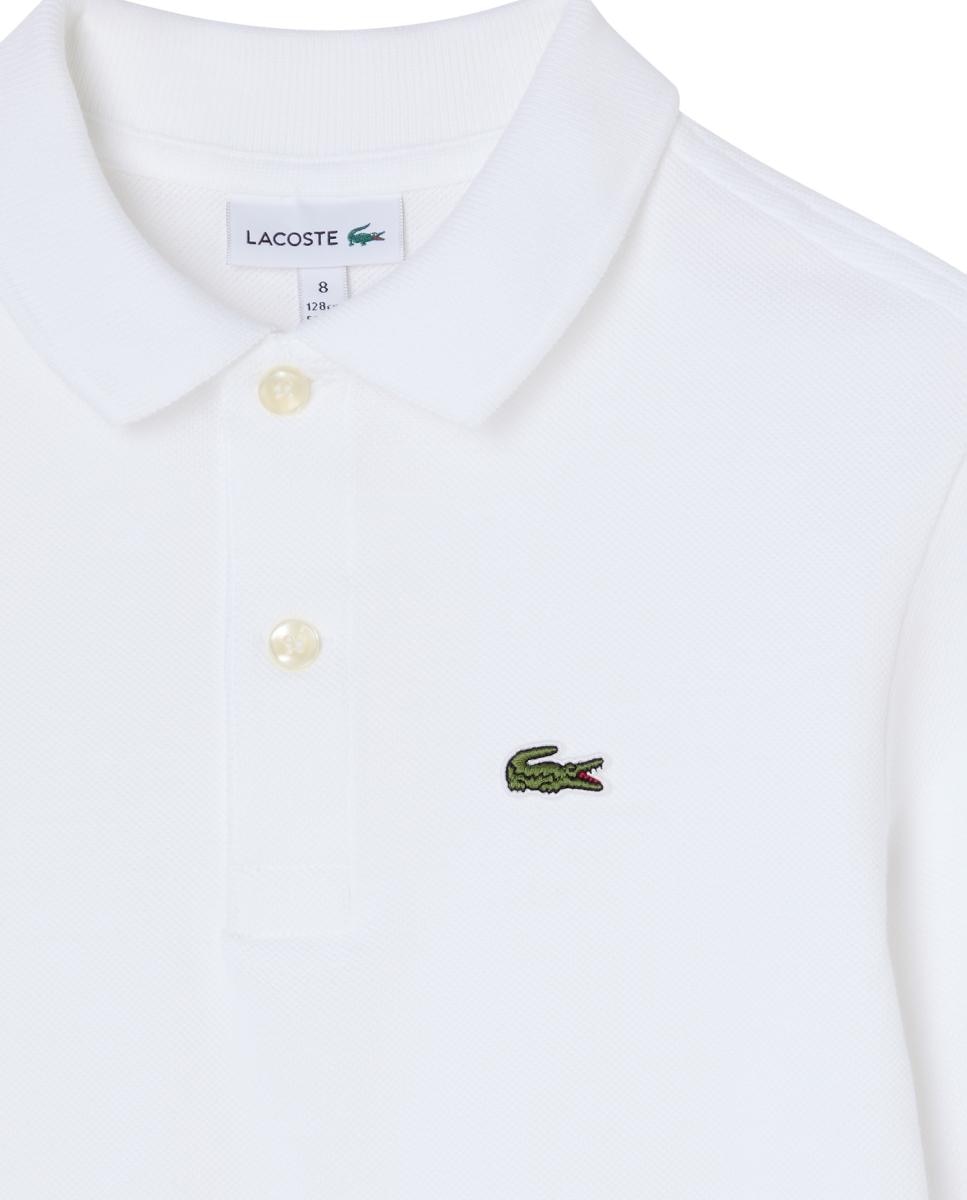 Polo de piqué de manga larga para niño - Lacoste - Blanco Blanco-3
