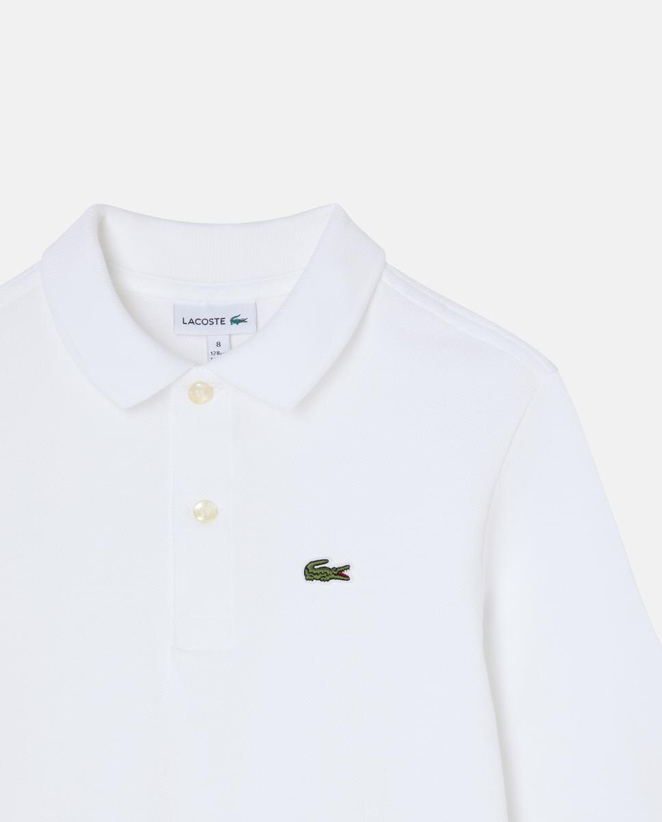 Polo de piqué de manga larga para niño - Lacoste - Blanco Blanco-5