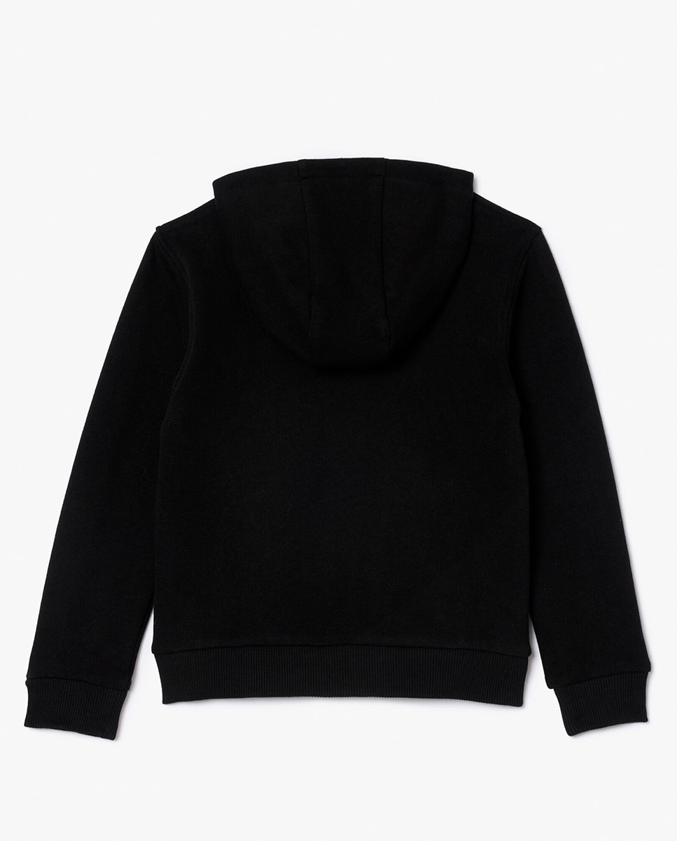 Sweatshirt de Forro Polar com Capuz e Fecho de Correr Core Preto-2