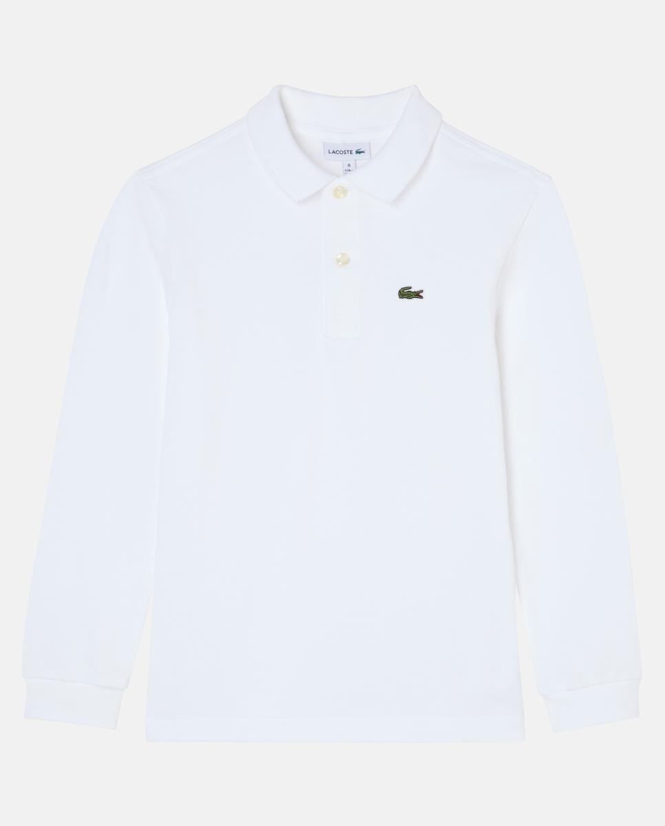 Polo de piqué de manga larga para niño - Lacoste - Blanco Blanco-2