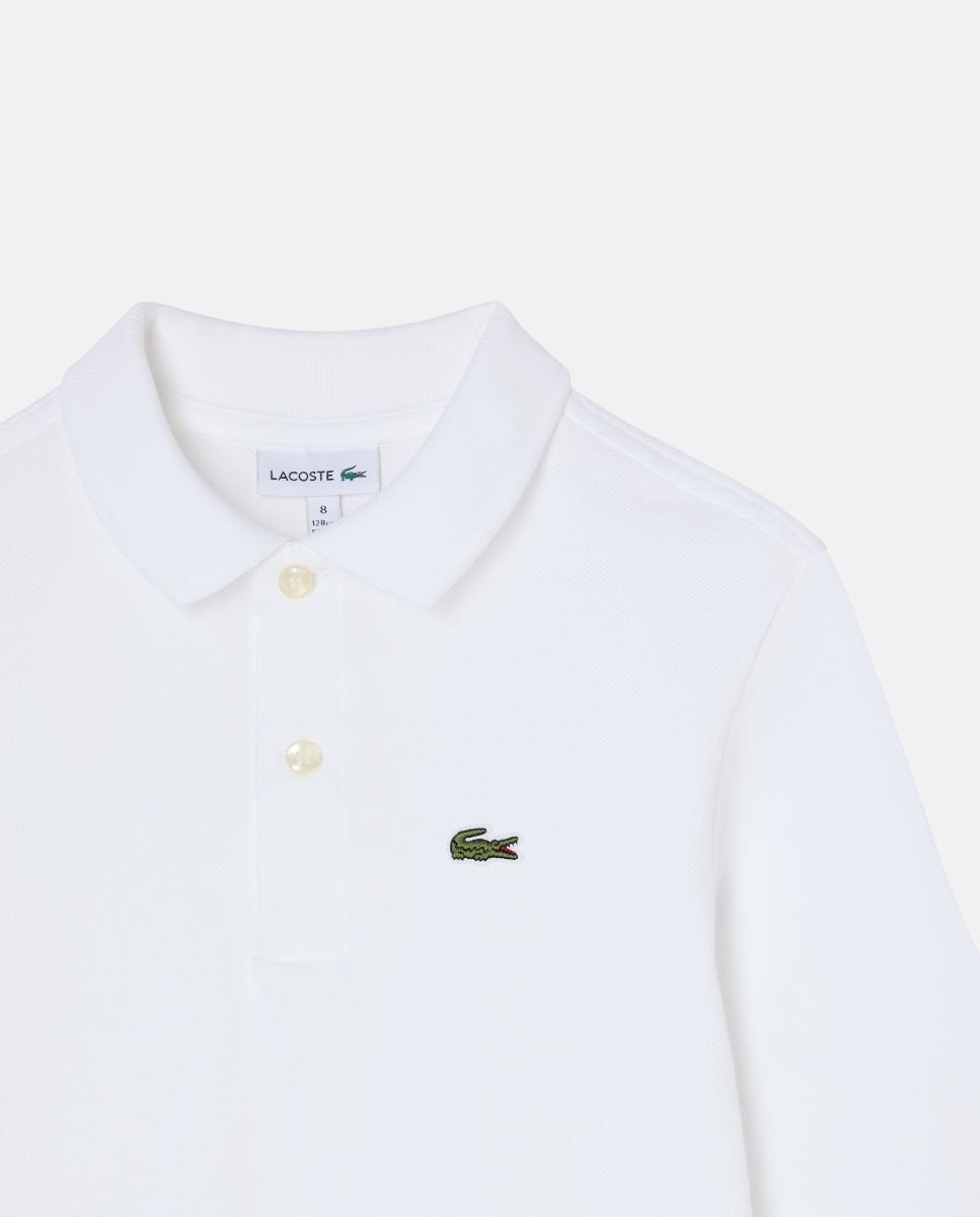 Polo de piqué de manga larga para niño - Lacoste - Blanco Blanco-6