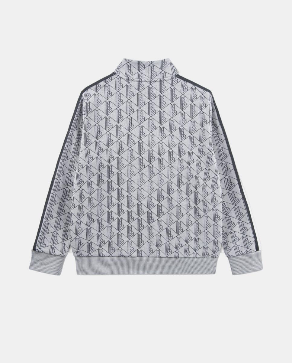 Top com Fecho de Correr Completo e Monograma Lacoste Cinzento-2