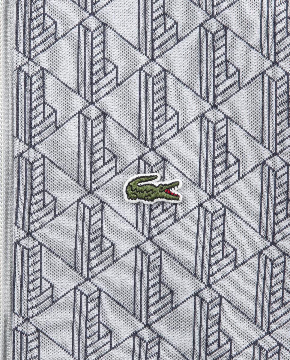Top com Fecho de Correr Completo e Monograma Lacoste Cinzento-3