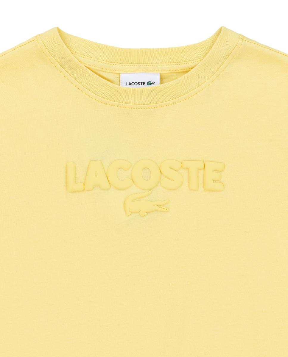T-shirt com Relevo Lacoste Amarelo-3