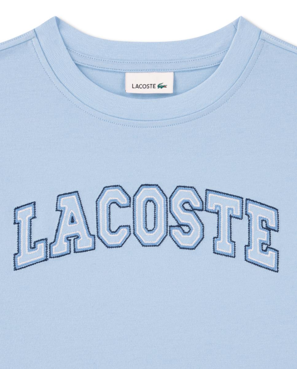 T-shirt com Bordado Lacoste Azul-3