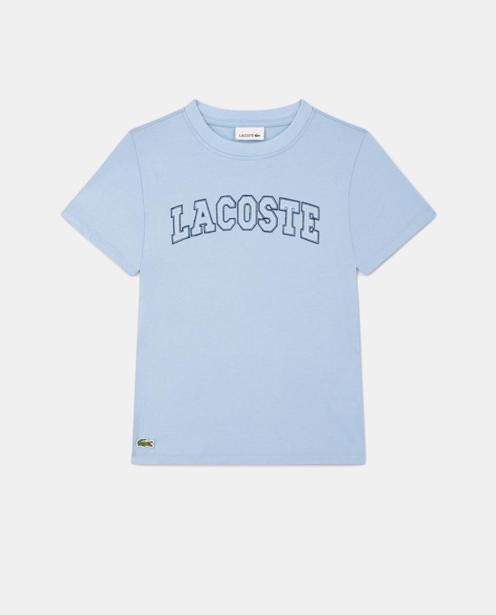 T-shirt com Bordado Lacoste Azul-4