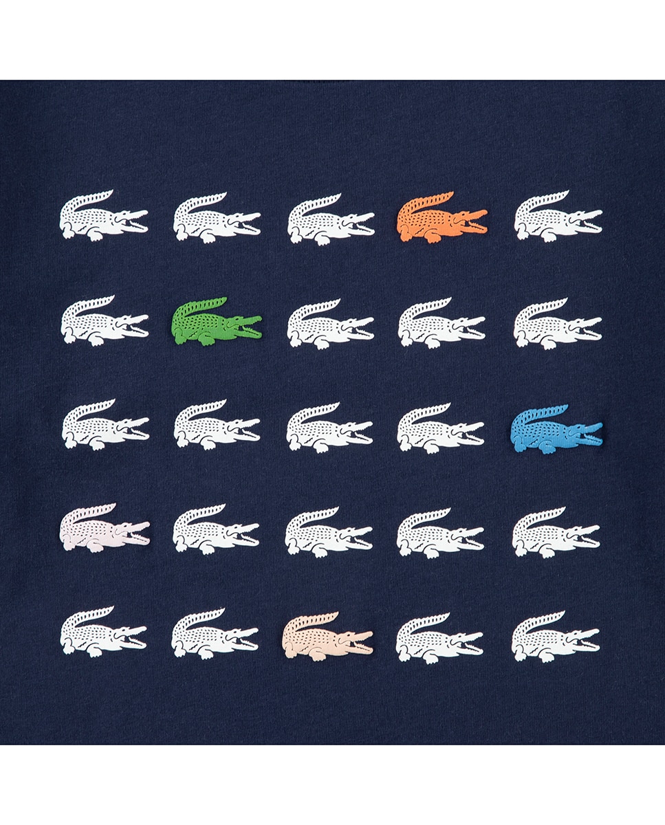 T-shirt Croc Grid Azul-3