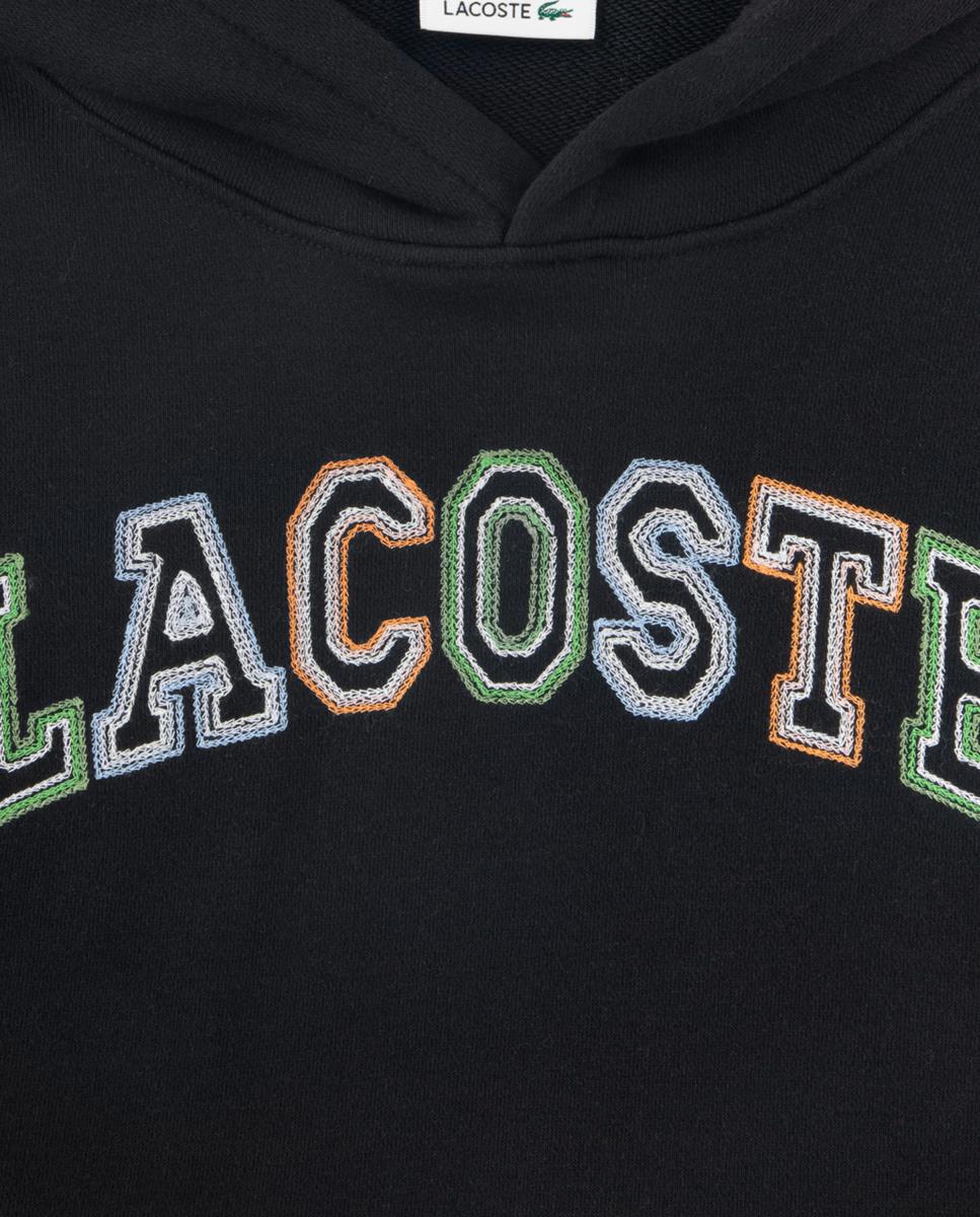 Sweatshirt de Malha de Corrente com Capuz Lacoste Preto-3