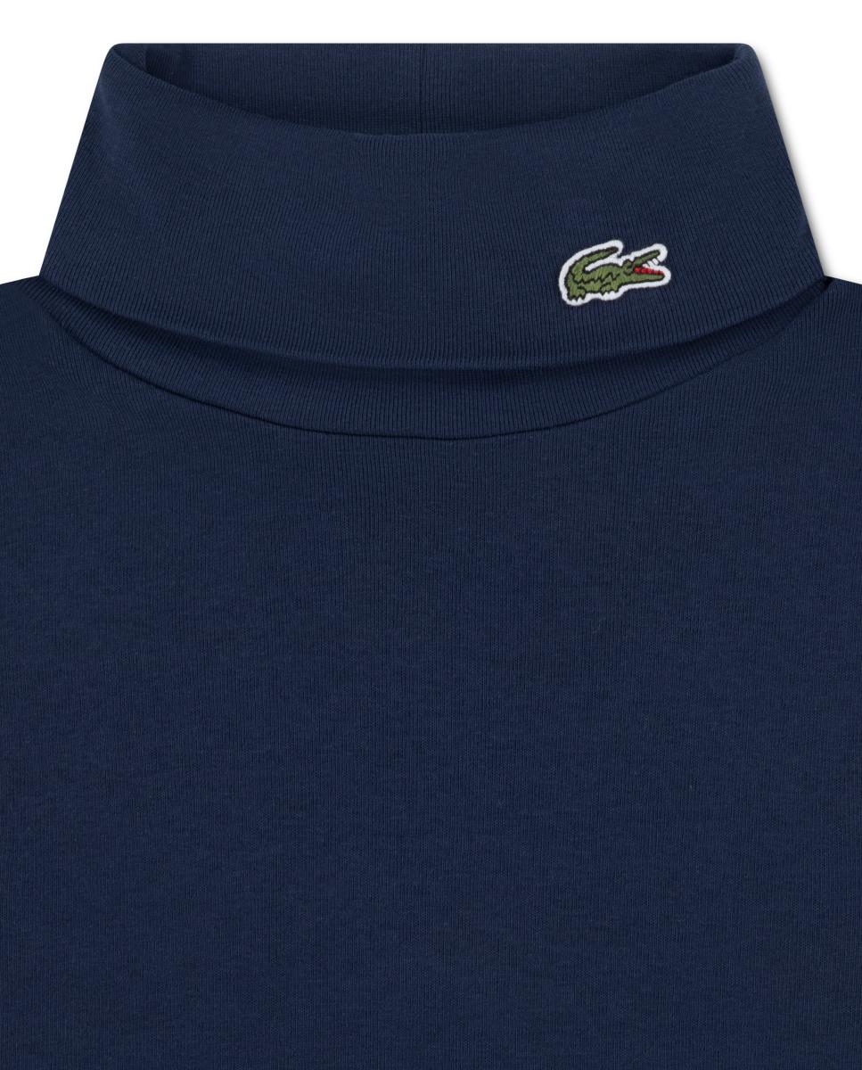 Camisola de Malha com Gola Alta e Manga Comprida Lacoste Azul-3