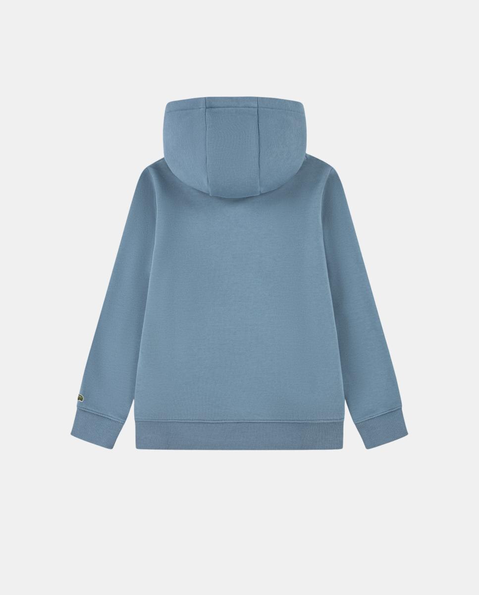Sweatshirt com Capuz e Remendo de Chenille Lacoste Azul-2