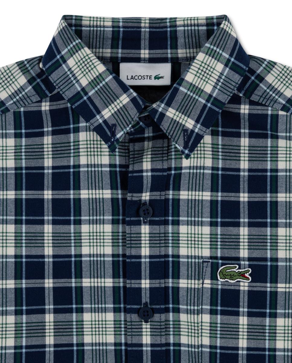 Camisa aos Quadrados Azul-3