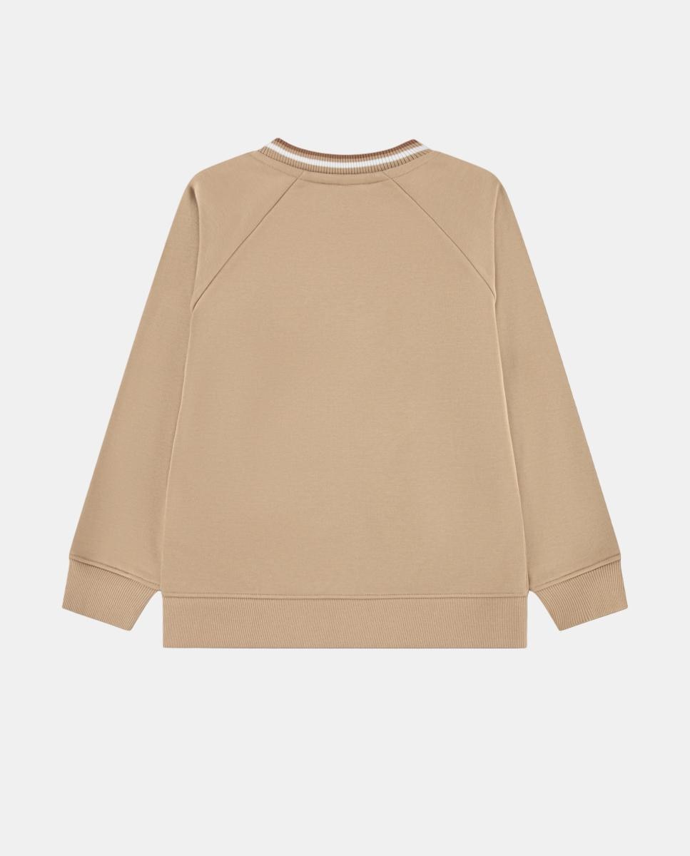 Sweatshirt com Apliques Lacoste Castanho-2