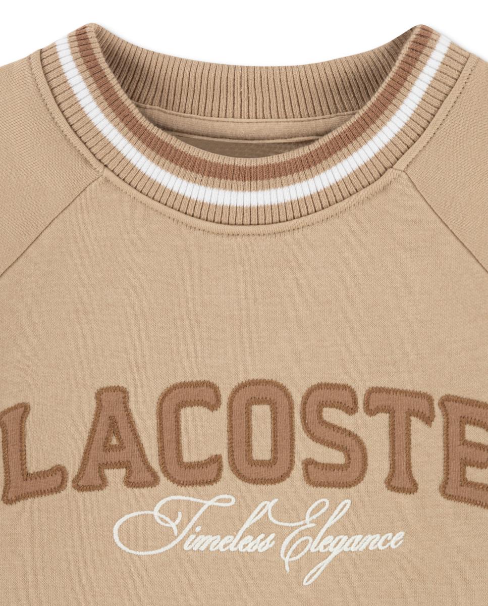 Sweatshirt com Apliques Lacoste Castanho-3