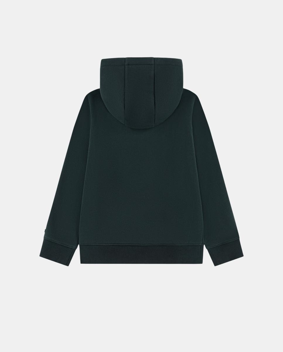 Sweatshirt Flocada com Capuz e Estampado Lacoste Verde-2