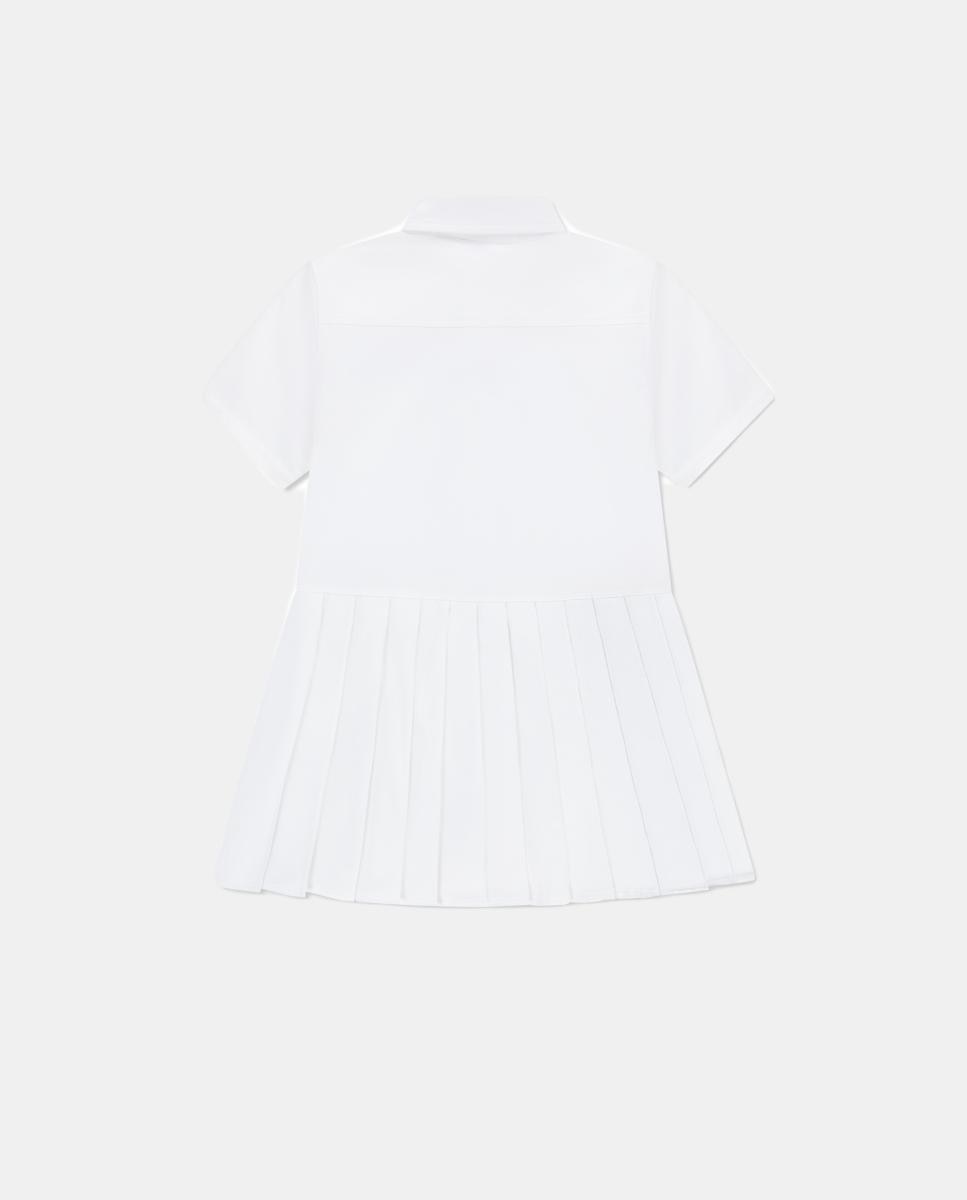 Vestido Plissado de Popelina Lacoste Branco-2
