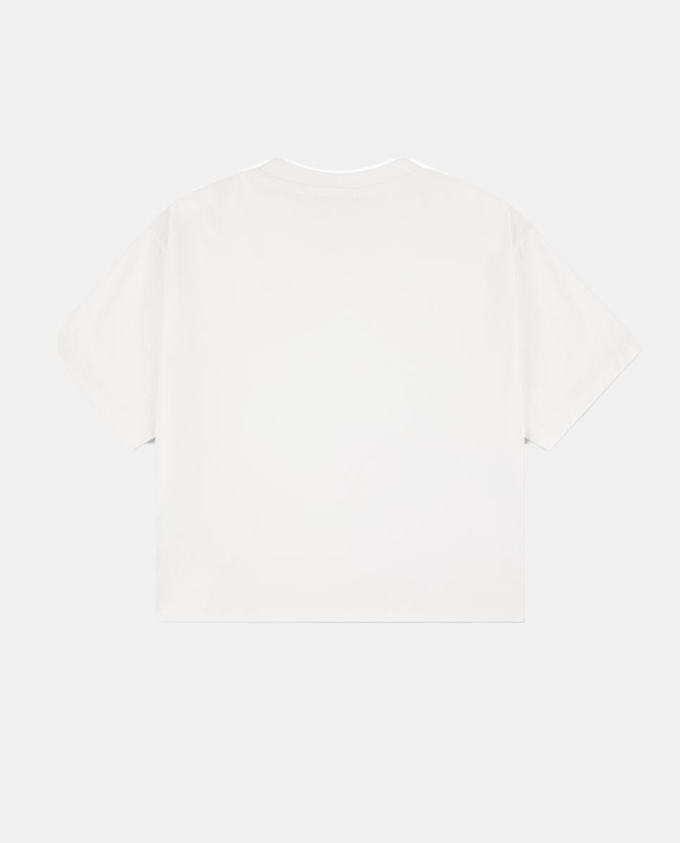 T-shirt Gráfica às Riscas Lacoste Branco-2