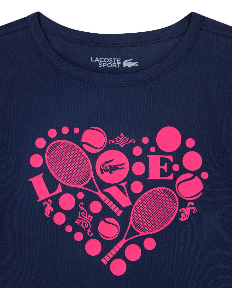 T-shirt Gráfica Sport Ultra Dry Lacoste Azul-3