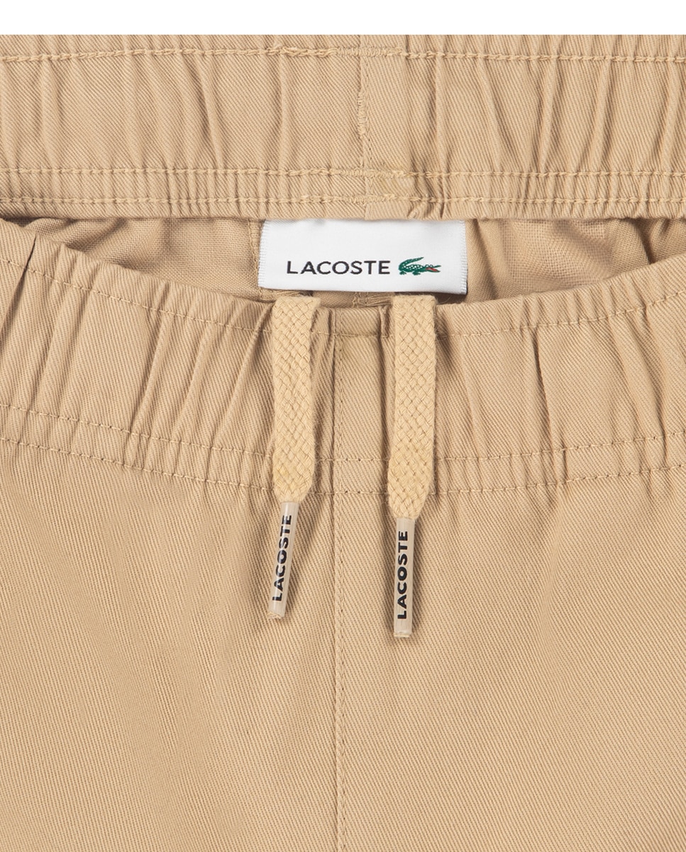 Calções de Sarja Elástica Lacoste Castanho-4