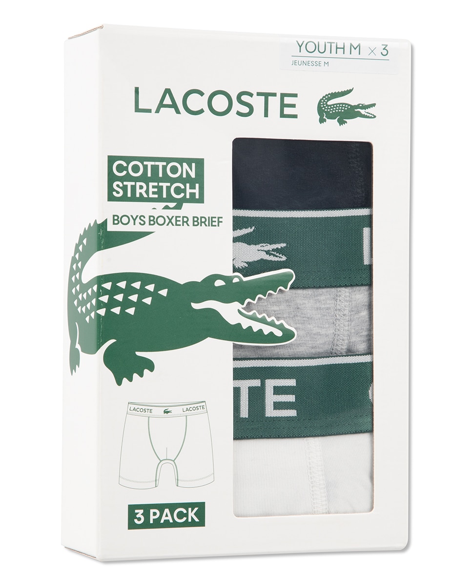 Pack de 3 Boxers Lisos Branco-3