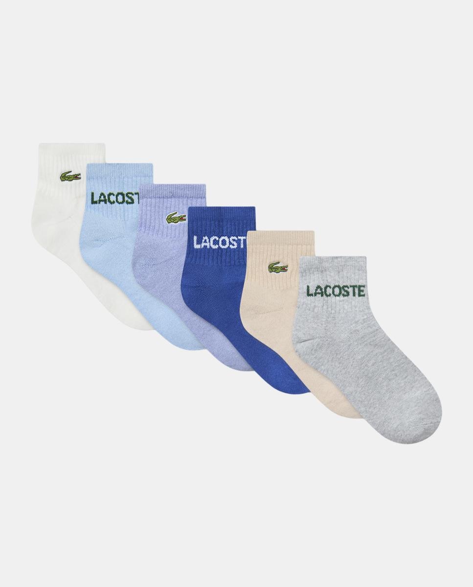 Meias Curtas de Algodão (Pack de 6 Pares) Lacoste Azul-2