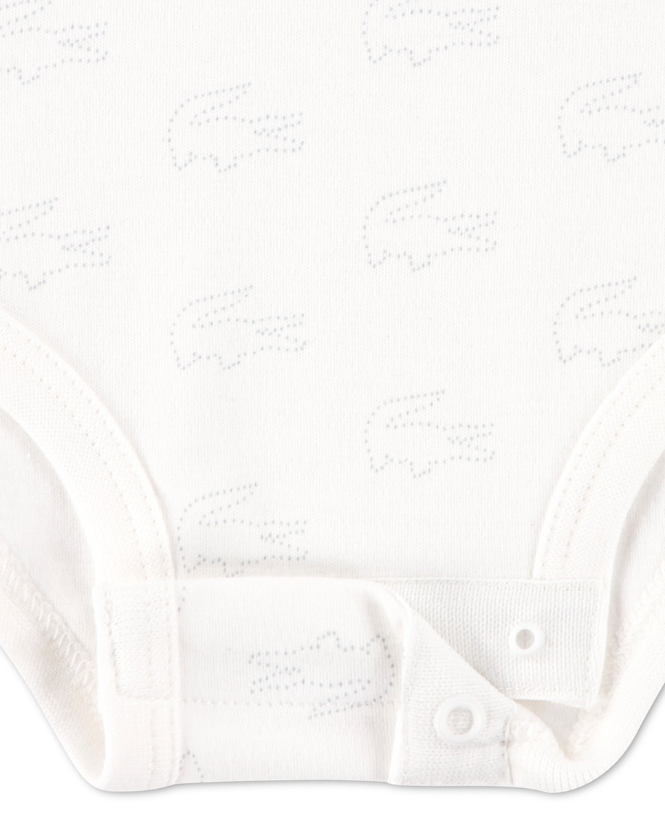 Conjunto de 3 Peças com Estampado de Crocodilo Lacoste Branco-5