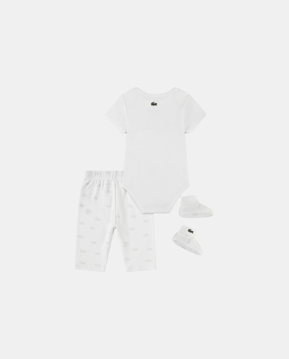 Conjunto de 3 Peças com Estampados Gráficos Lacoste Branco-2