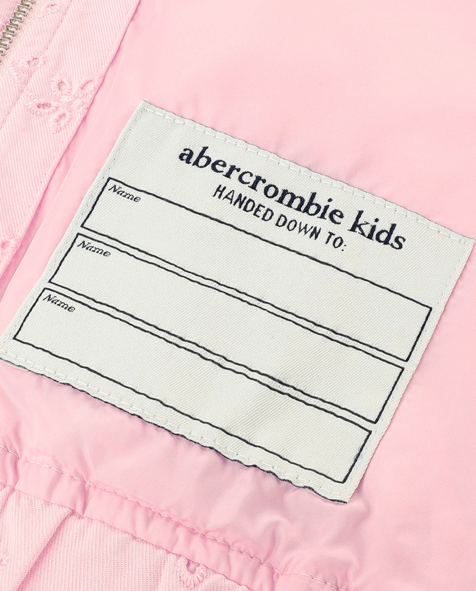 Casaco Tipo Blusão com Ilhós Abercrombie Kids Rosa-3
