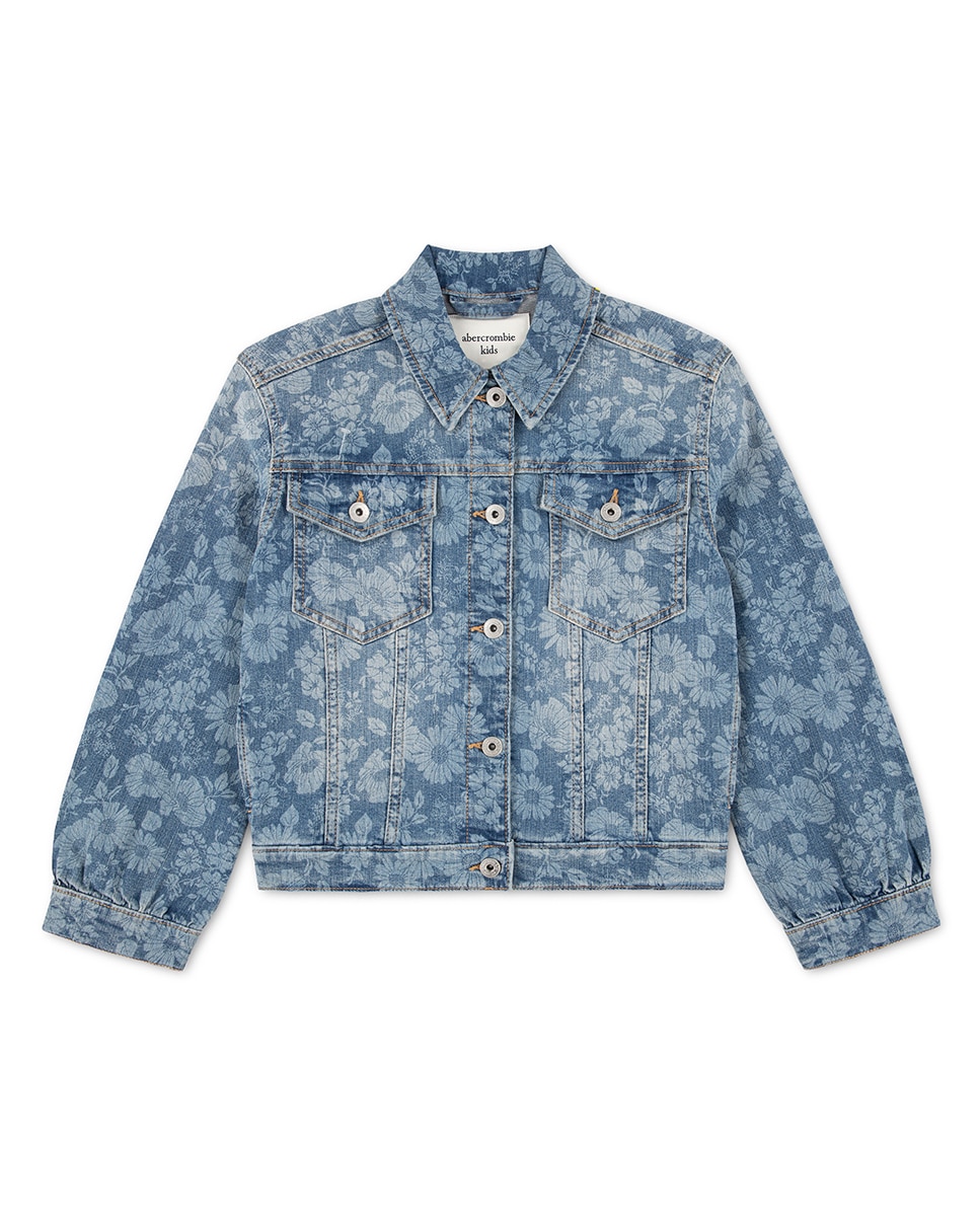 Imagem 0 de Casaco de Ganga Extra Grande com Estampado Floral