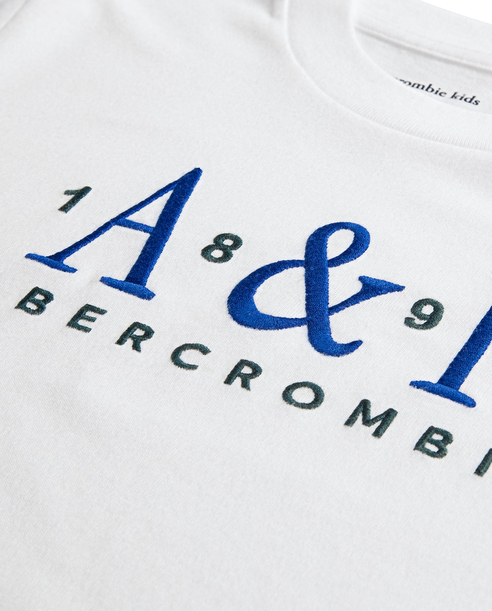 T-shirt Signature Abercrombie Kids Branco-3