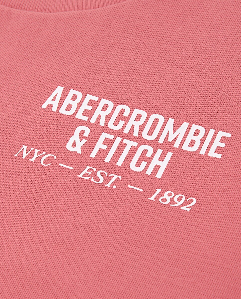 T-shirt com Logótipo NYC Est. 1892 Abercrombie Kids Rosa-3