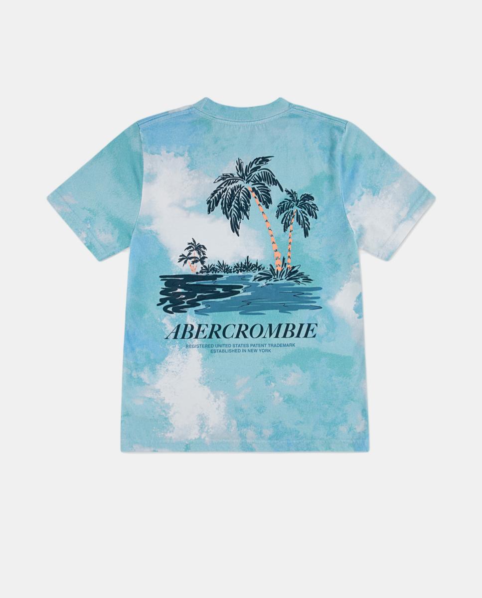 T-shirt de Criança Palm Springs Abercrombie Kids Branco-2