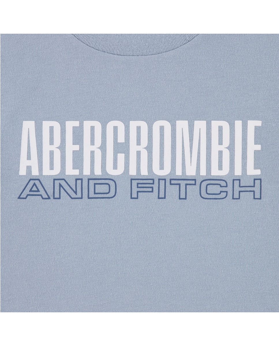 T-shirt de Criança com Logótipo Abercrombie Kids Azul-3