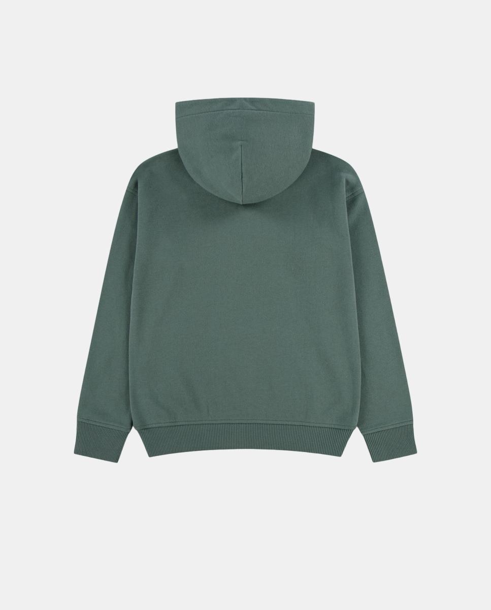 Sweatshirt com Capuz de Forro Polar Essential para Criança Abercrombie Kids Verde-2