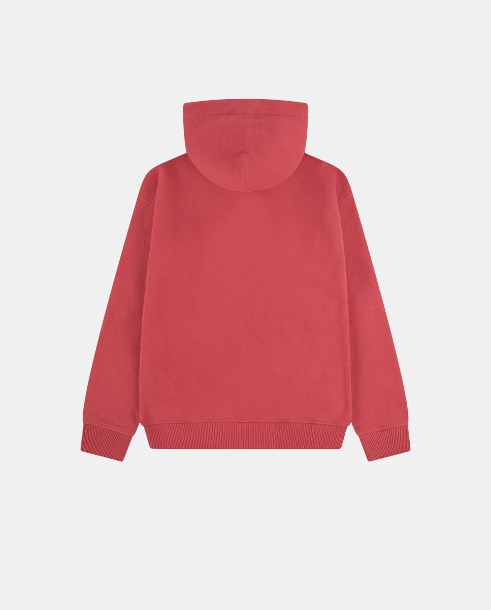 Sweatshirt com Capuz de Forro Polar Essential para Criança Abercrombie Kids Vermelho-2