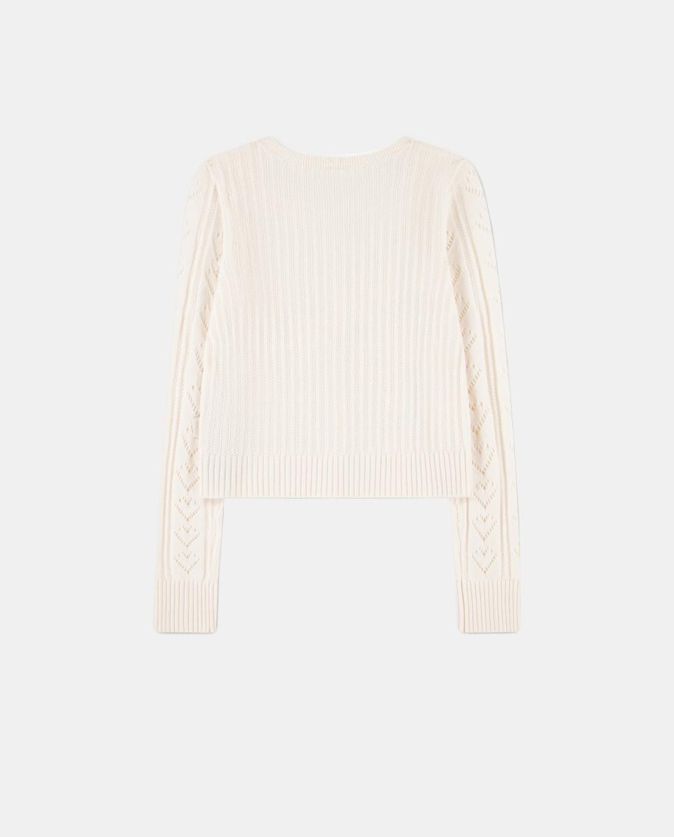 Camisola Babydoll com Pontada de Coração Abercrombie Kids Creme-5