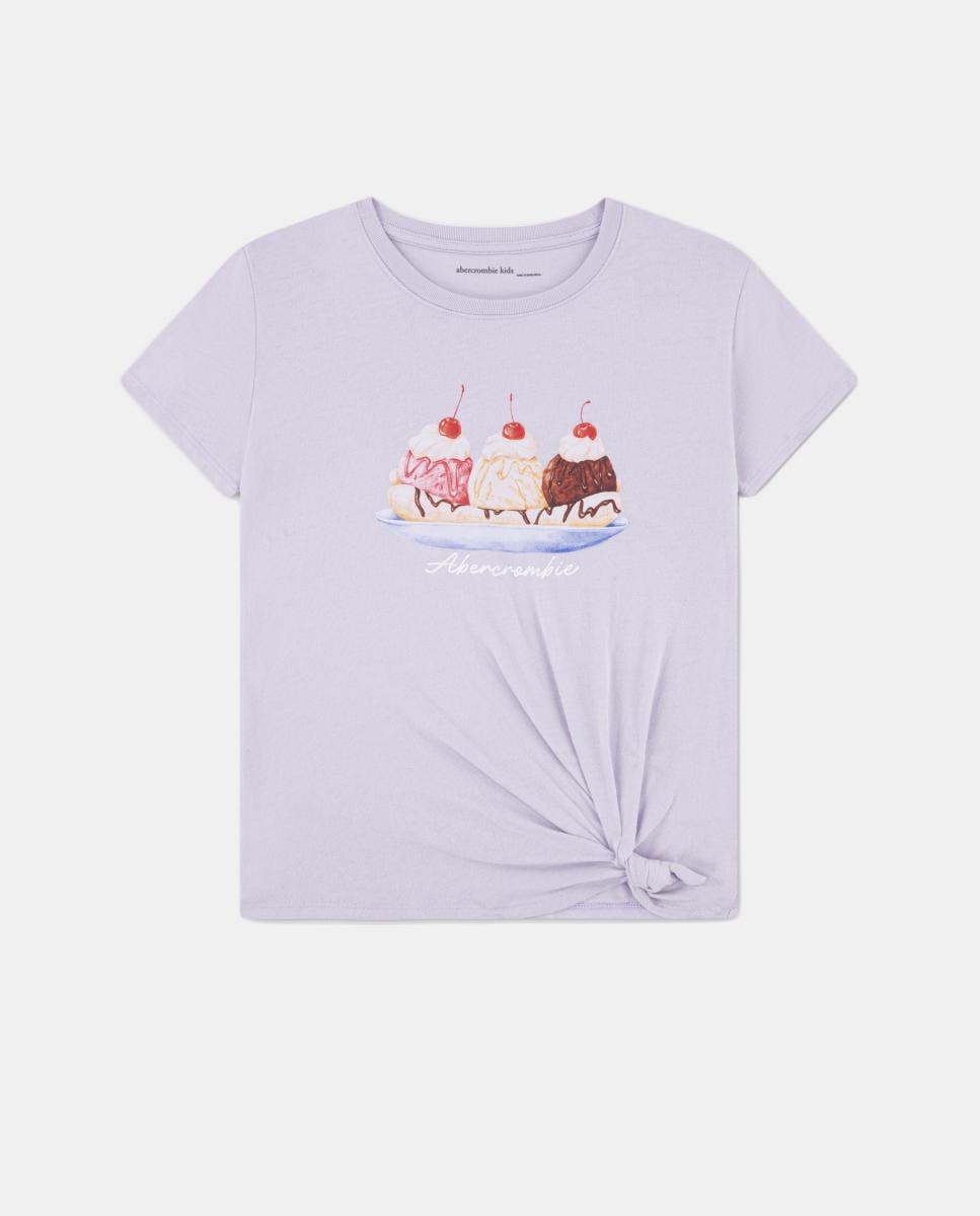 Imagem 0 de T-shirt com Nó Lateral e Gelado Sundae