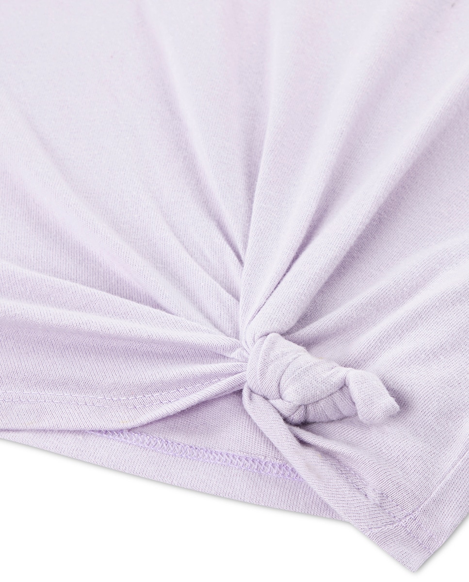 T-shirt com Nó Lateral e Gelado Sundae Abercrombie Kids Roxo-6