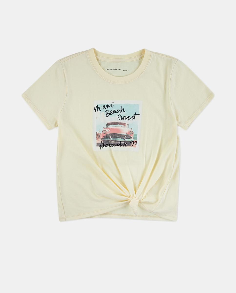 Imagem 0 de T-shirt com Nó Lateral Miami Beach