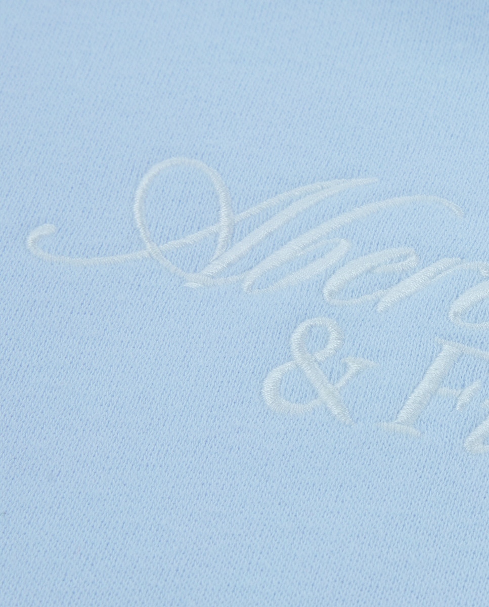 Sweatshirt de Criança com Capuz e Logótipo Essencial Abercrombie Kids Azul-4