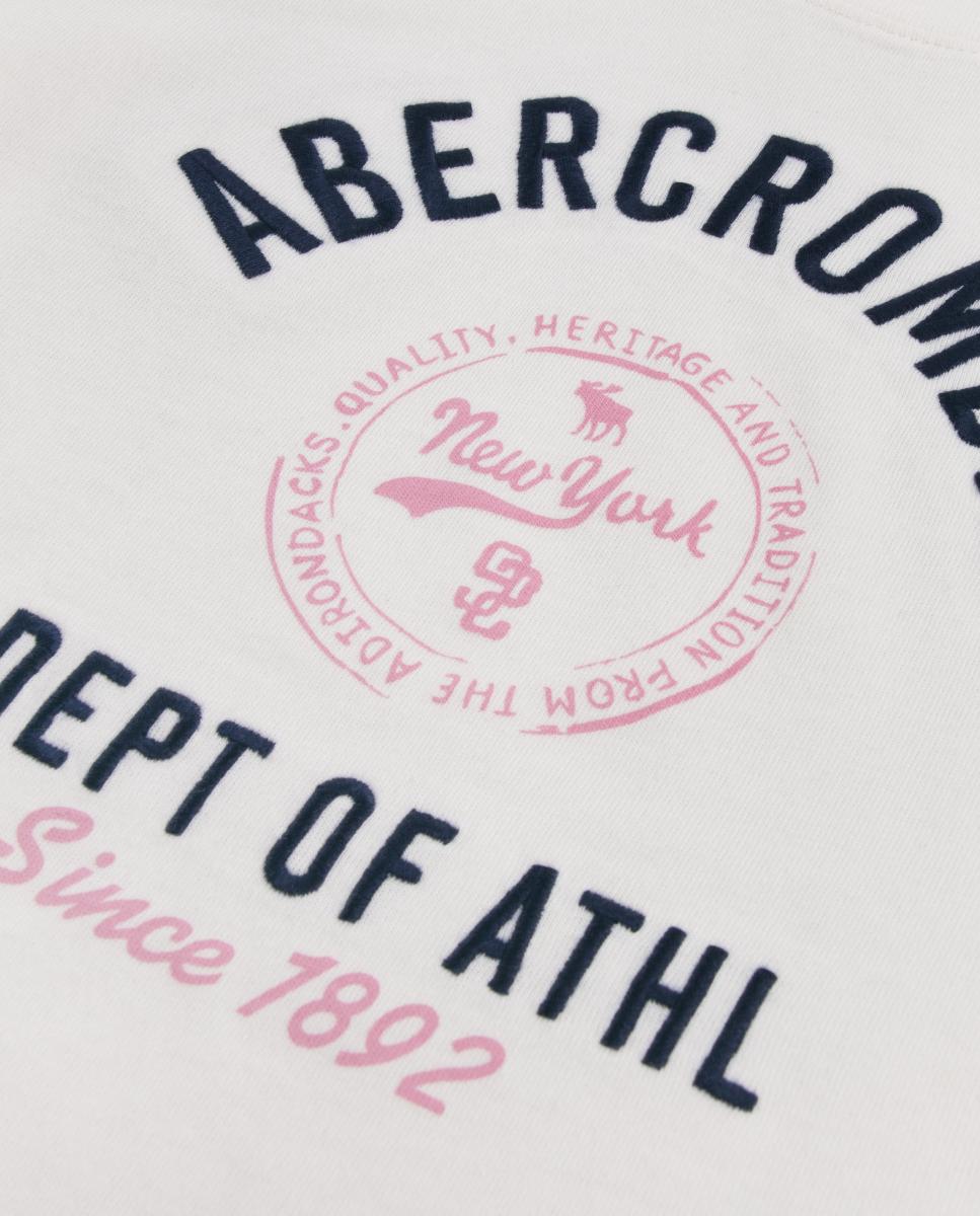 T-shirt Clássica Y2K Core Abercrombie Kids Cinzento-3