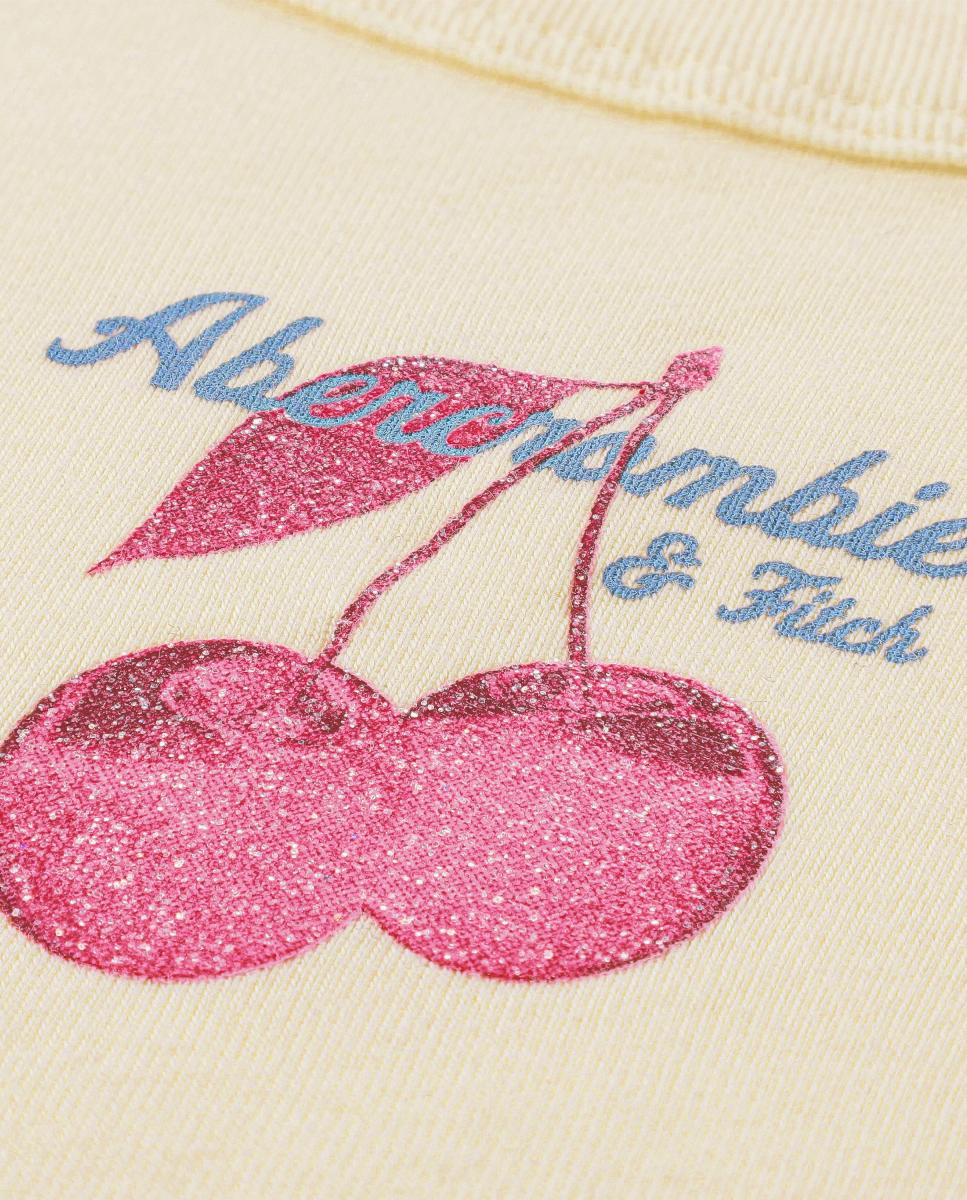 T-shirt de Bebé Two Cherry Abercrombie Kids Amarelo-3