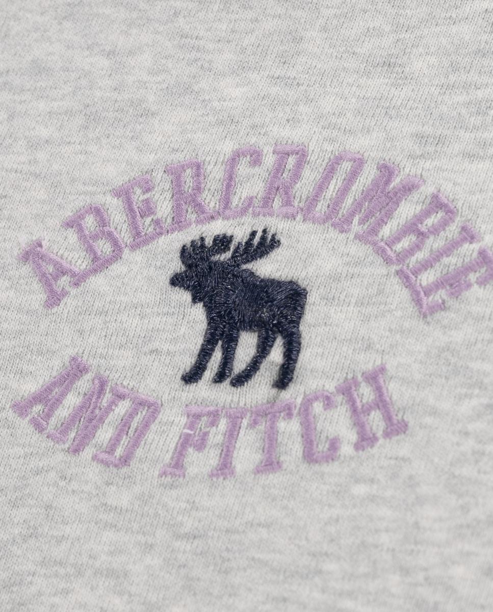 Camiseta para bebé con estampado Y2K Core Script de Abercrombie Kids - Gris Gris-3
