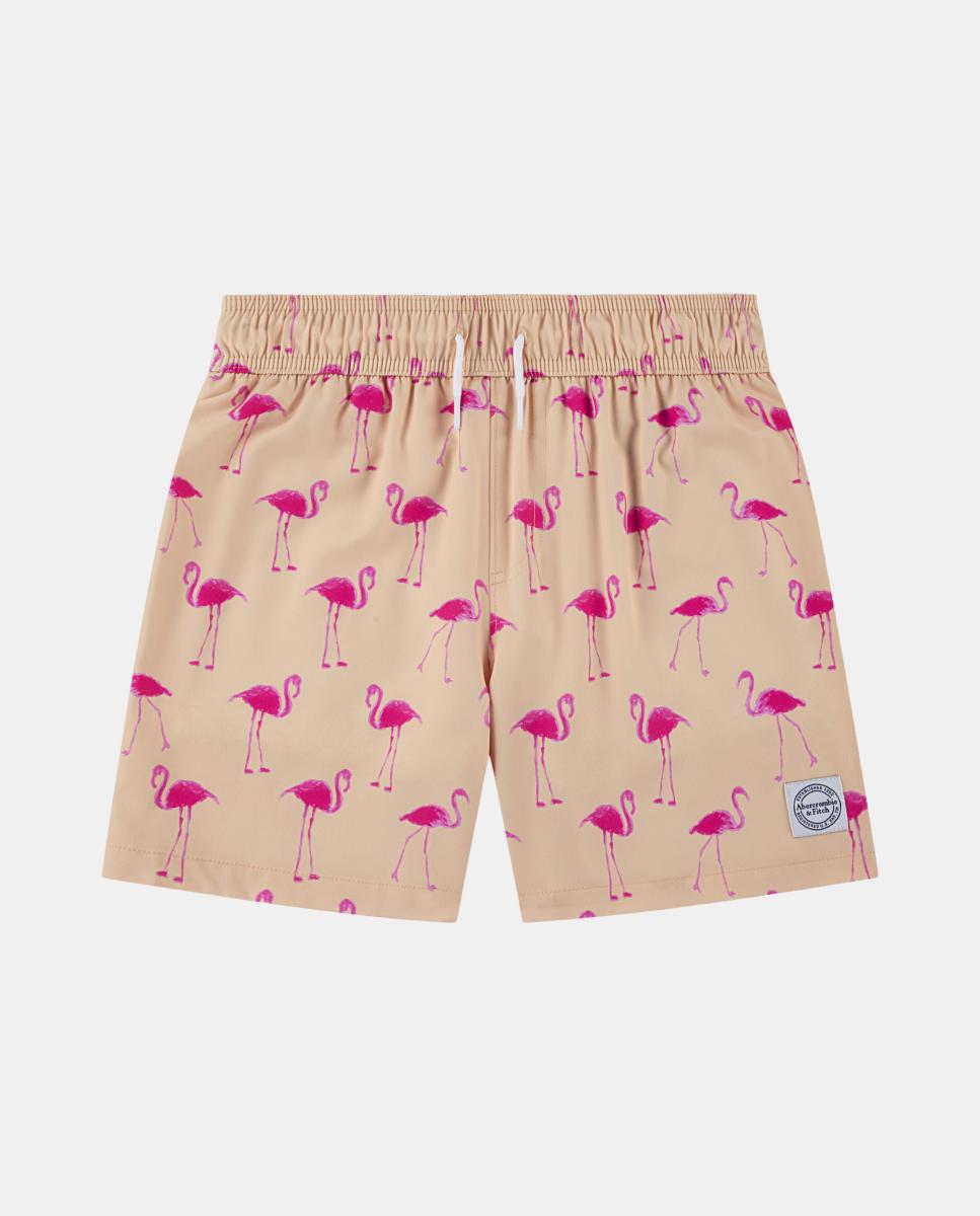 Calções de Banho Core Poly de Criança Abercrombie Kids Rosa-1