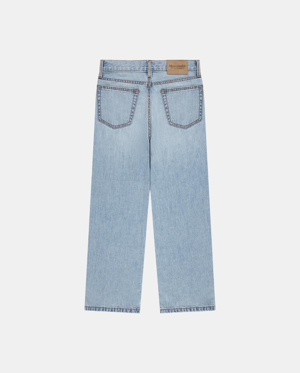 Jeans Folgadas de Criança Abercrombie Kids Azul-2