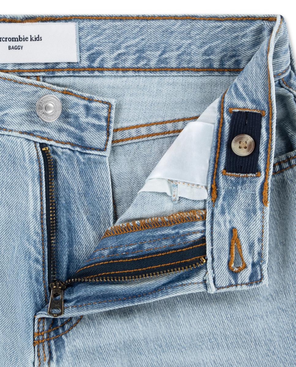 Jeans Folgadas de Criança Abercrombie Kids Azul-3