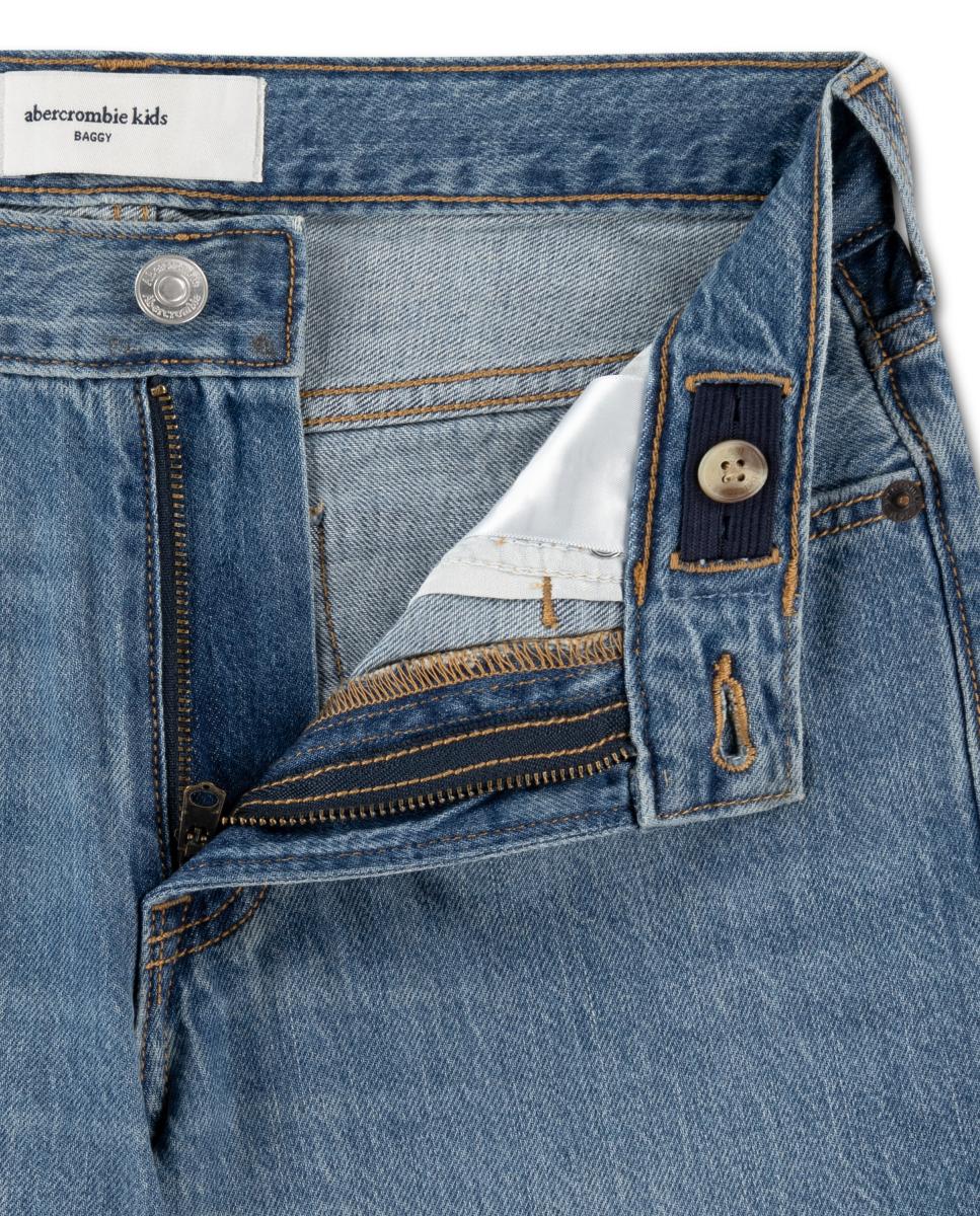 Jeans Folgadas de Criança Abercrombie Kids Azul-3