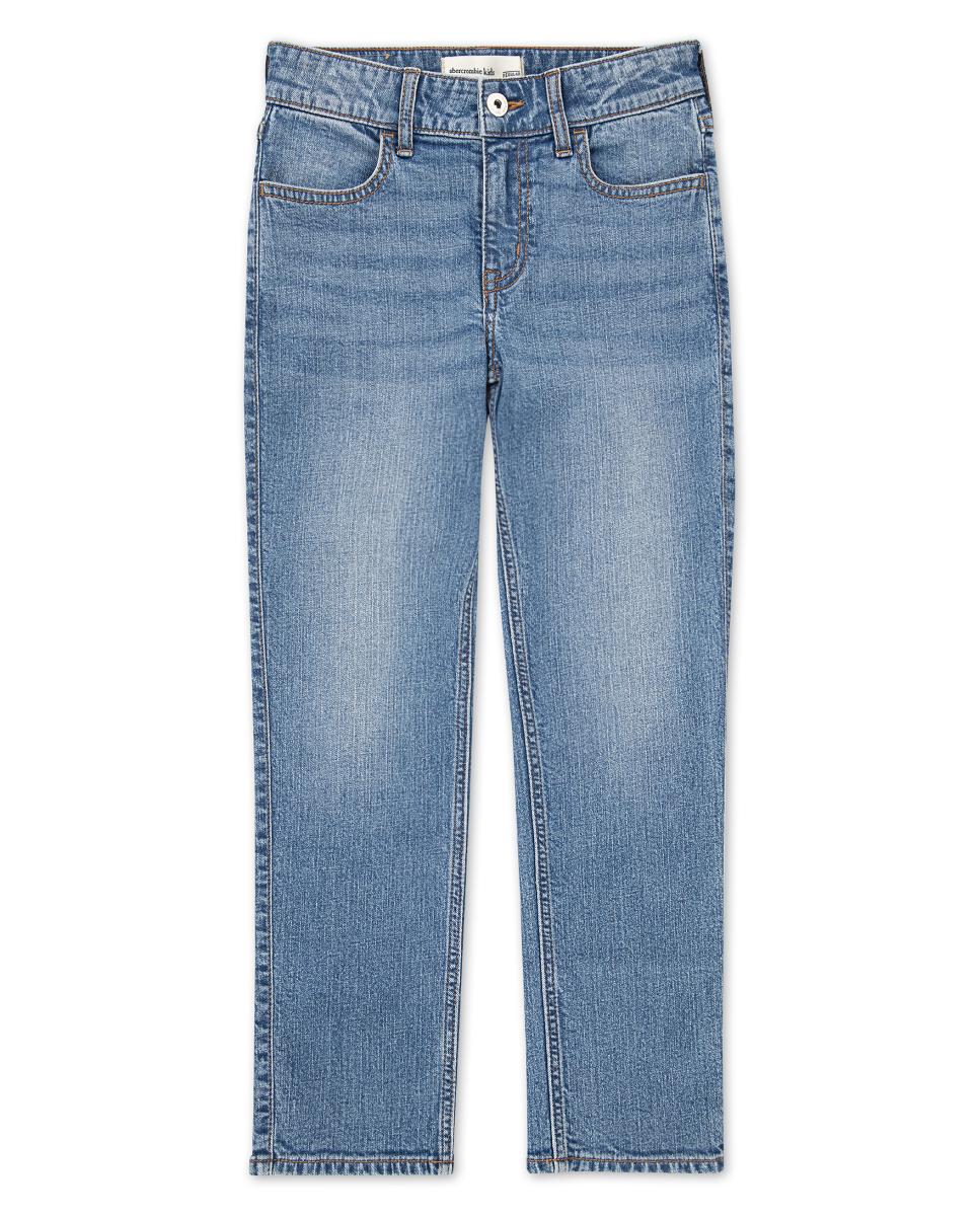 Vaqueros rectos de tiro alto de los años 90 de Abercrombie Kids - Azul Azul-1