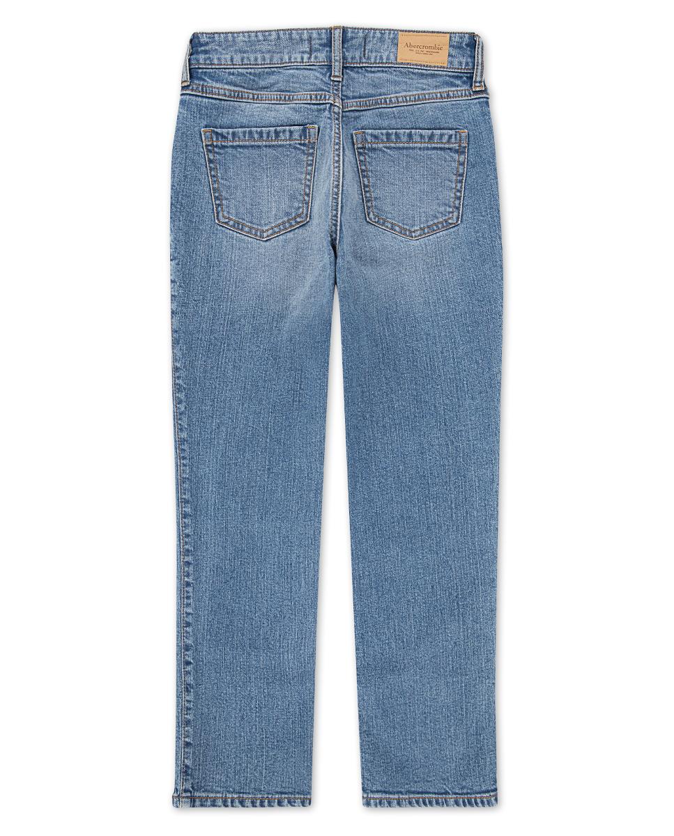 Vaqueros rectos de tiro alto de los años 90 de Abercrombie Kids - Azul Azul-2
