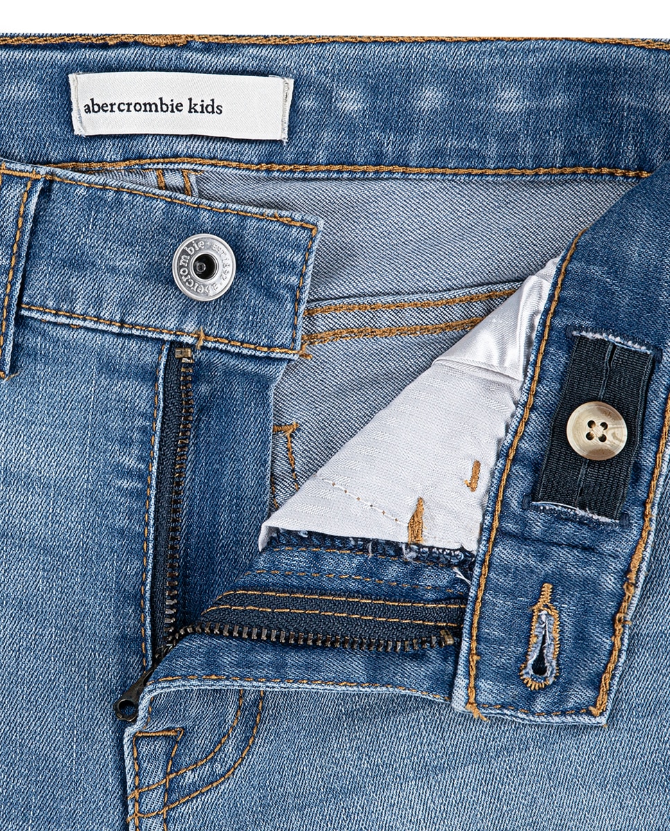Vaqueros acampanados de tiro alto para niñas de Abercrombie - Abercrombie Kids - Azul Azul-3