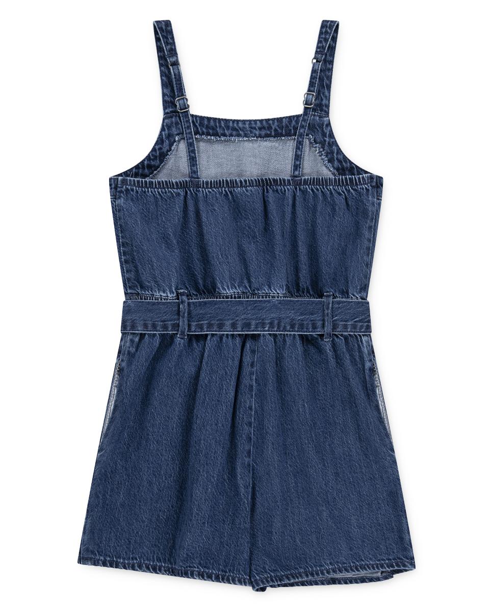 Vestido Saia-Calça Plissado Abercrombie Kids Azul-2